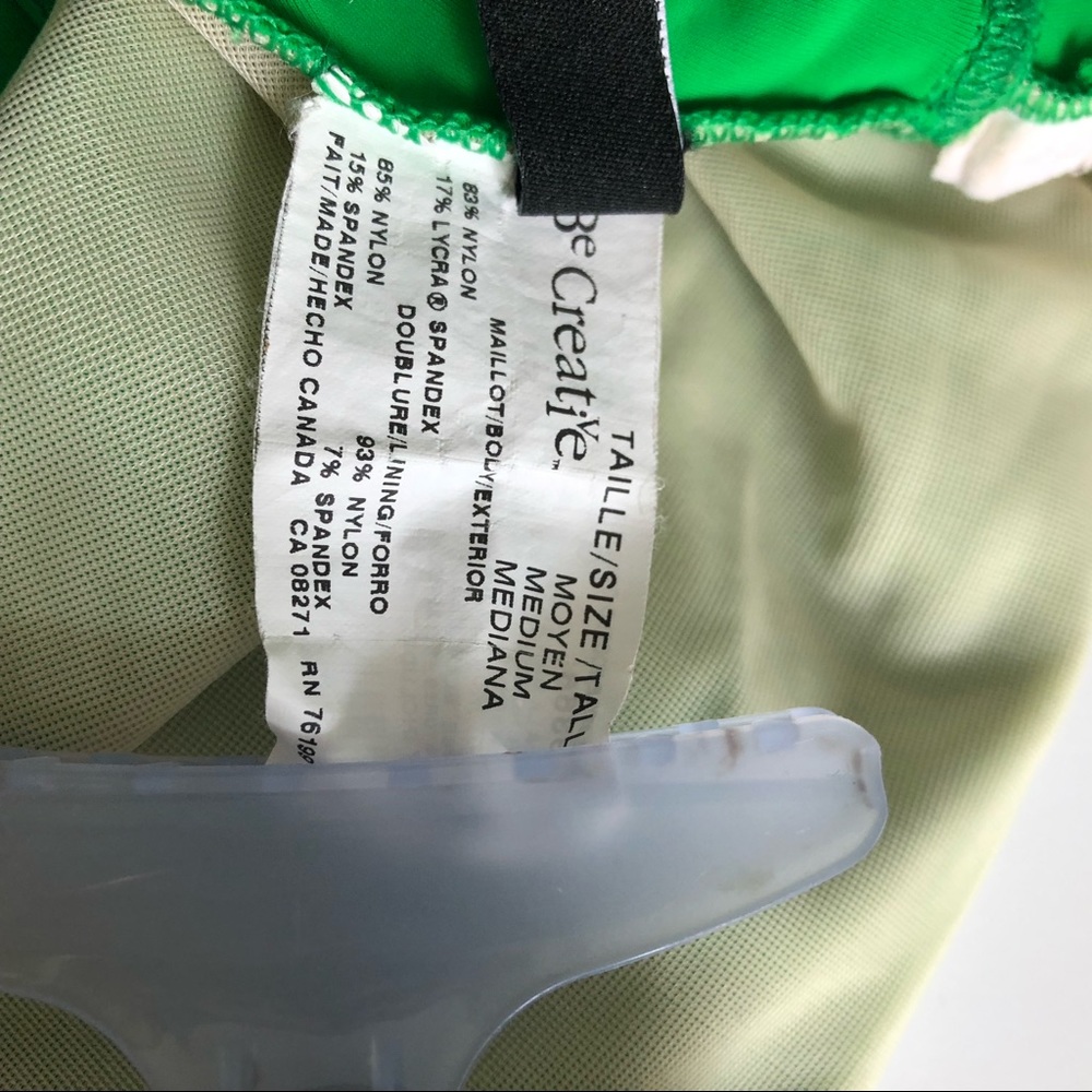 Be‎ Creative Green Ruffled Bathing Suit Sz. M - Picture 4 of 6